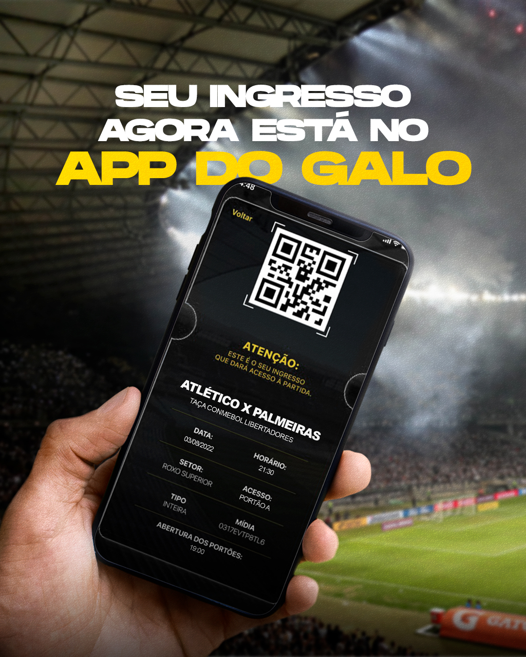Ingresso digital no App dá acesso exclusivo no Mineirão – Clube