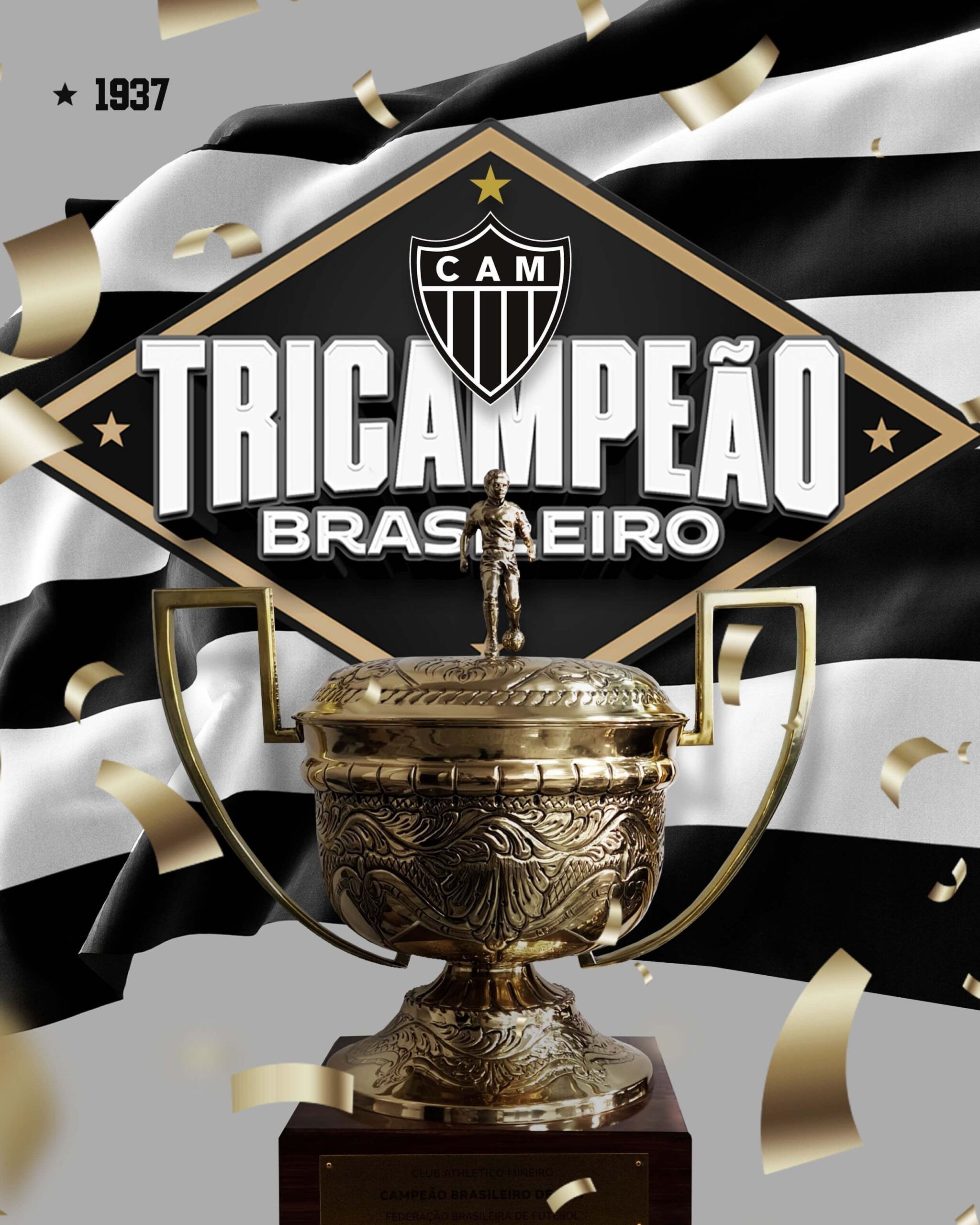 Galo é Tricampeão Brasileiro – Clube Atlético Mineiro