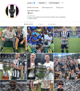 Instagram do Galo: recorde de interações após título