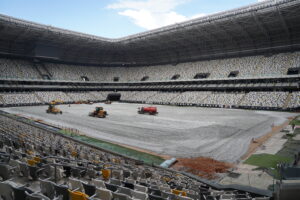 Atualização da troca de gramado da Arena MRV