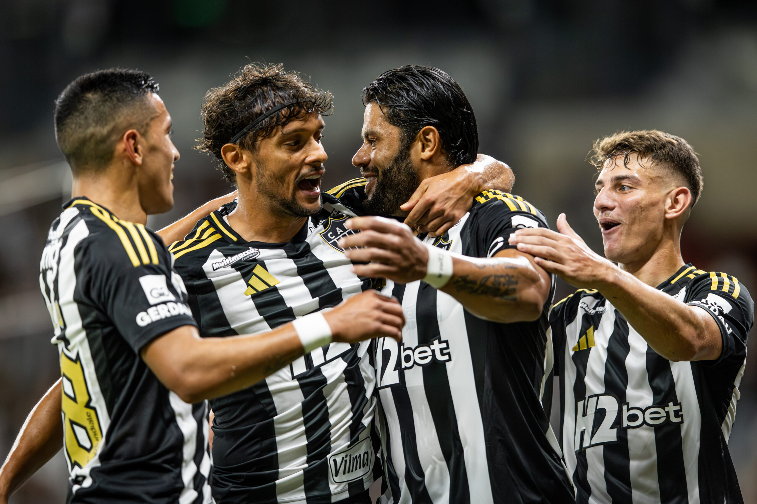 Jogadores do Galo comemoram vitória diante do Itabirito – Foto: Pedro Souza/Galo