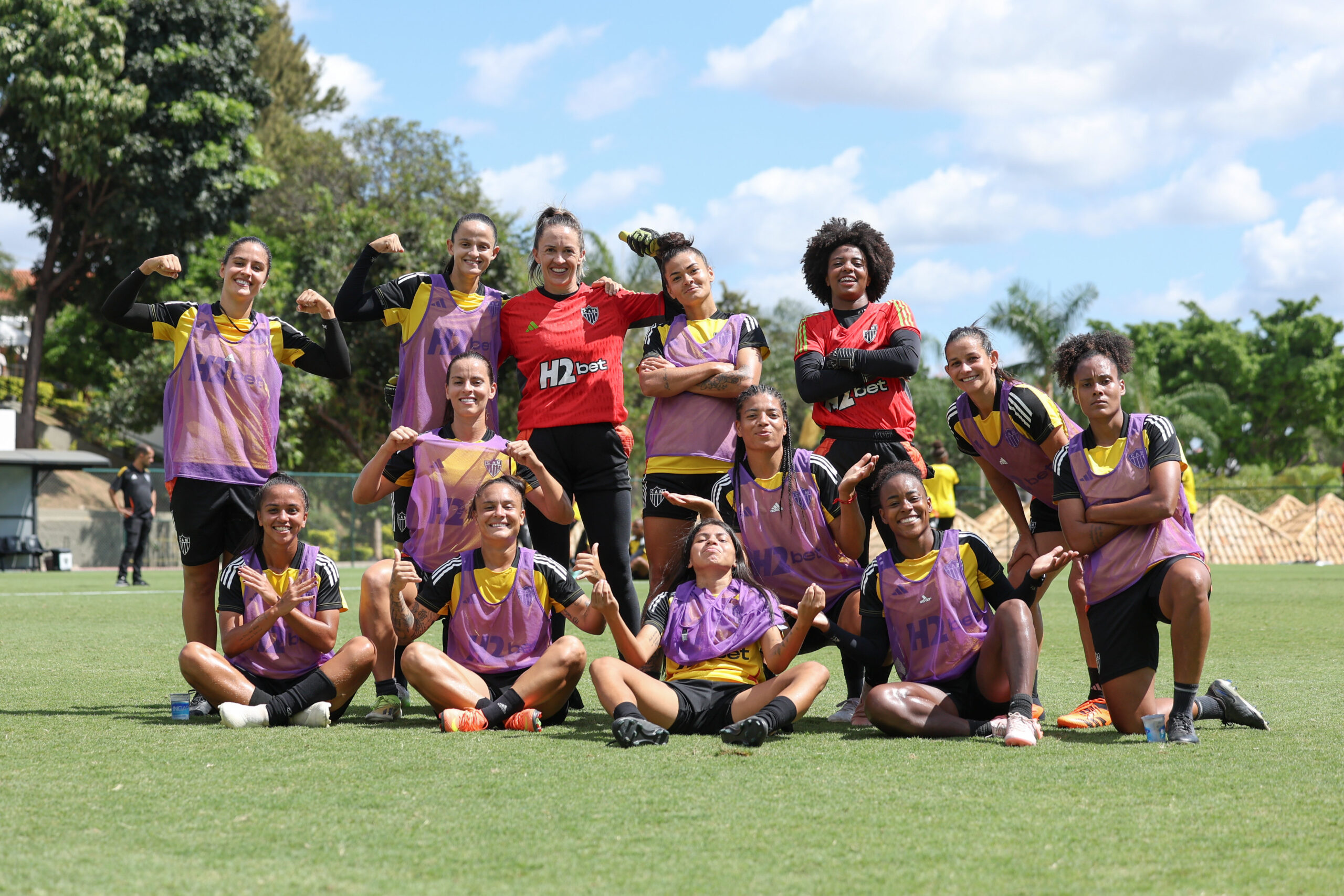 Jogadoras do Galo Feminino após mais um dia de treino – Foto: Daniela Veiga