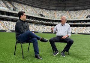 Investidor da SAF do Galo concede entrevista na Arena MRV