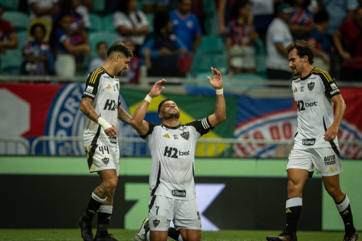 Hulk celebra gol olímpico - Bahia x Galo pelo Brasileiro 2025 - Foto: Pedro Souza/Galo