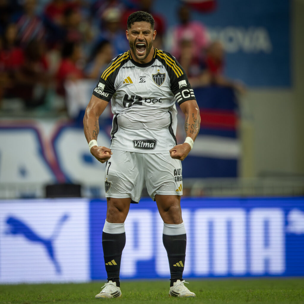 Hulk celebra gol olímpico - Bahia x Galo pelo Brasileiro 2025 - Foto: Pedro Souza/Galo