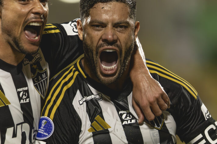 Atacante Hulk comemora gol em Bucaramanga 0x1 Atlético na Sul-Americana 2025 - Foto: Pedro Souza/Galo