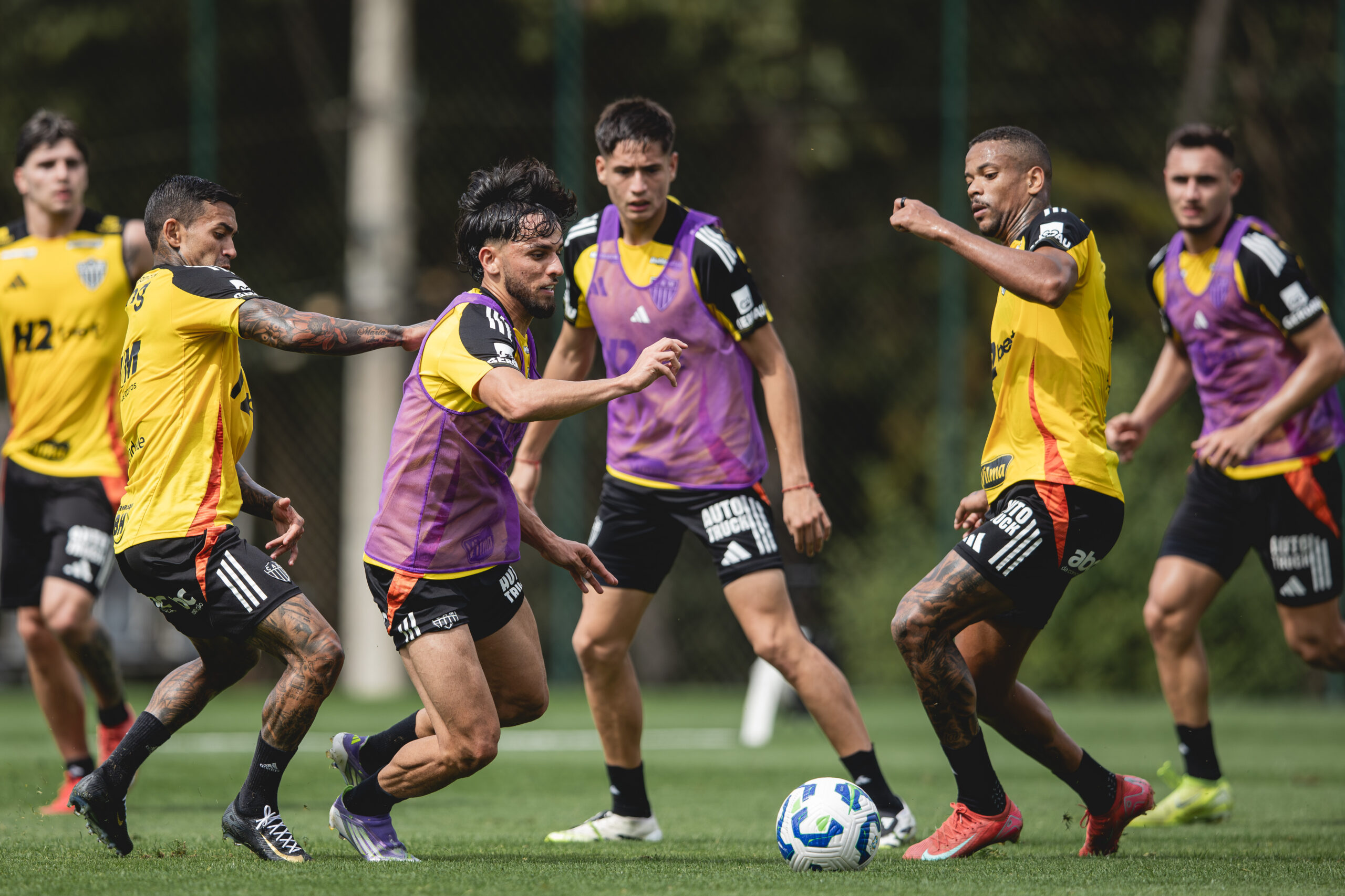 Biel em treino do Galo (28/7) – Foto: Pedro Souza/Galo
