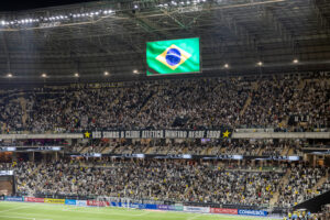 Promoção de cerveja na partida entre Atlético e Bragantino