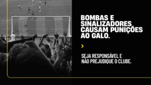 Clube alerta para proibição de sinalizadores nesta quarta-feira